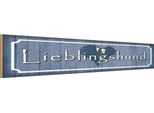 Vianmo Insegna In Legno 10X46 Cm Lieblingshund Herz Hund