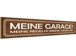 Vianmo Insegna In Legno 10X46 Cm Meine Garage Regeln Gesetze