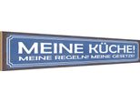Vianmo Insegna In Legno 10X46 Cm Meine KüChe Regeln Meine Gesetze