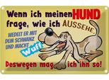Vianmo Insegna Di Latta 20X30 Cm Wenn Ich Meinen Hund Frage