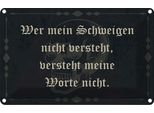 Vianmo Insegna Di Latta 20X30 Cm Wer Schweigen Nicht Versteht