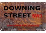 Vianmo Insegna Di Latta 12X18 Cm Westminster Downing Street SW1