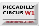 Vianmo Insegna Di Latta 12X18 Cm Westminster Piccadilly Circus W1
