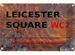 Vianmo Insegna Di Latta 20X30 Cm Westminster Leicester Square WC2