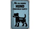 Vianmo Insegna Di Latta 30X20 Cm Wo Du Deinen Hund Streicheln