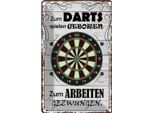 Vianmo Insegna Di Latta 30X20 Cm Zum Darts Spielen Geboren