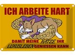 Vianmo Insegna Di Latta 20X30 Cm Arbeite Damit Katze Luxusleben Hat