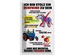Vianmo Insegna Di Latta 30X20 Cm Stolz Dorfkind Zu Sein WeißEs