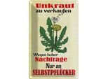Vianmo Insegna Di Latta 18X12 Cm Unkraut Verkaufen SelbstpflüCker