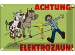 Vianmo Insegna Di Latta 12X18 Cm Tiere Achtung Elektrozaun