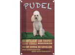 Vianmo Insegna Di Latta 30X20 Cm Pudel Hochintelligent Lieb Hund