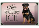 Vianmo Insegna Di Latta 12X18 Cm Hund Rottweiler Hier Wache Ich
