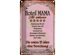 Vianmo Insegna Di Latta 18X12 Cm Hotel Mama All Inklusive 24/7