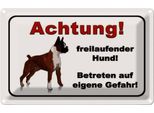 Vianmo Insegna Di Latta 12X18 Cm Achtung Freilaufender Hund