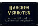 Vianmo Insegna Di Latta 20X30 Cm Rauchen Verboten Im Brandfall
