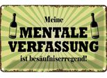Vianmo Insegna Di Latta 20X30 Cm Meine Mentale Verfassung Ist