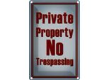 Vianmo Insegna Di Latta 30X20 Cm Private Property No Trespassing