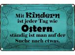 Vianmo Insegna Di Latta 20X30 Cm Mit Kindern Ist Jeder Tag Ostern