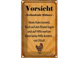 Vianmo Insegna Di Latta 30X20 Cm Vorsicht Freilaufende HüHner