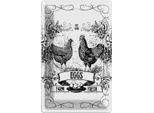 Vianmo Insegna Di Latta 18X12 Cm Eggs Farm Fresh Est. 1886