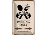 Vianmo Insegna Di Latta 30X20 Cm Chefkoch Parking Only