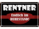 Vianmo Insegna Di Latta 20X30 Cm Rentner Endlich Im Ruhestand
