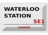 Vianmo Insegna Di Latta 20X30 Cm Waterloo Station SE1