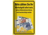 Vianmo Insegna Di Latta 18X12 Cm Bitte ZäHlen Sie Ihr Wechselgeld