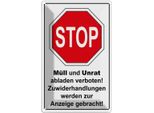 Vianmo Insegna Di Latta 18X12 Cm Stop MüLl Und Unrat Verboten