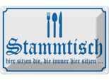 Vianmo Insegna Di Latta 20X30 Cm Stammtisch Hier Sitzen Wieß