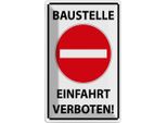 Vianmo Insegna Di Latta 30X20 Cm Baustelle Einfahrt Verboten