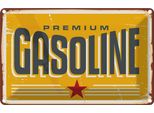 Vianmo Insegna Di Latta 20X30 Cm Premum Gasoline Tankstelle Benzin
