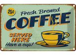 Vianmo Insegna Di Latta 20X30 Cm Kaffee Fresh Brewed Coffee Served