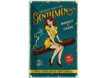 Vianmo Insegna Di Latta 18X12 Cm Pinup Exclusive Party Gentlemen