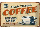 Vianmo Insegna Di Latta 20X30 Cm Kaffee Fresh Brewed Coffee