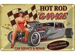 Vianmo Insegna Di Latta 12X18 Cm Pinup Hoit Rod Garage Service
