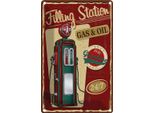 Vianmo Insegna Di Latta 30X20 Cm Gasoline Filling Station Gas 24/7