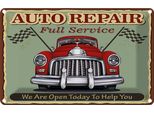 Vianmo Insegna Di Latta 20X30 Cm Auto Repair Full Service