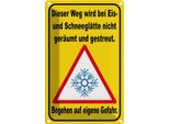 Vianmo Insegna Di Latta 18X12 Cm Eis SchneegläTte Eigene Gefahr