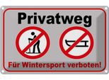 Vianmo Insegna Di Latta 20X30 Cm Privatweg Wintersport Verboten