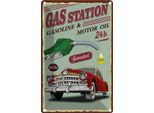 Vianmo Insegna Di Latta 30X20 Cm Gas Station Gasoline Motor Oil 24