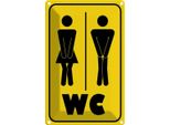 Vianmo Insegna Di Latta 30X20 Cm Piktogramm Toilette Wandbild