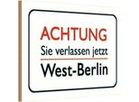 Vianmo Insegna In Legno 12X18 Cm Achtung Sie Verlassen Berlin