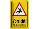 Vianmo Insegna Di Latta 30X20 Cm Vorsicht AbstüRzgefahr