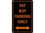 Vianmo Insegna Di Latta 18X12 Cm Fat Boy Parking Only