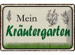 Vianmo Insegna Di Latta 12X18 Cm Mein KräUtergarten Garten
