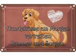 Vianmo Insegna Di Latta 12X18 Cm HundeküSse Kummer Und Sorgen