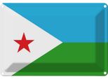 Vianmo Insegna Di Latta 12X18 Cm Bandiera Dschibutis Flag Of Djibouti
