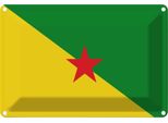 Vianmo Insegna Di Latta 20X30 Cm Bandiera FranzöSisch?Guayanas Flag French