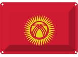 Vianmo Insegna Di Latta 20X30 Cm Bandiera Kirgisistans Flag Of Kyrgyzstan